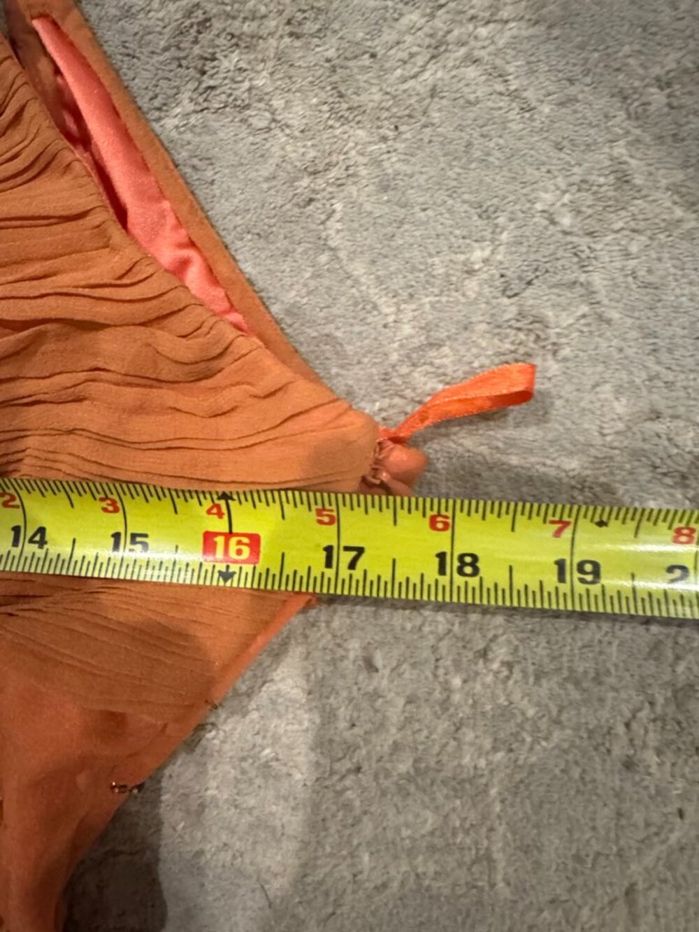 Sue Wong Silk Dress Y2K Evening Maxi Gown Fancy Peach Orange Gold Sz 6 New F9 - Picture 9 of 11